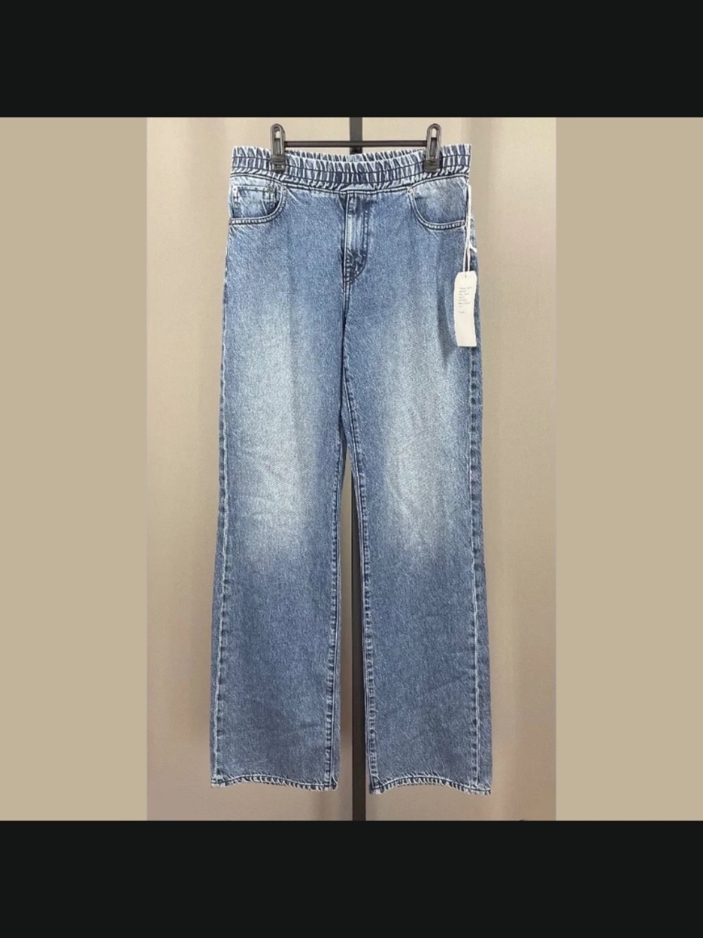 NEW Modern American Jeans Womens 26 blue denim Rayne straight leg pull on boho